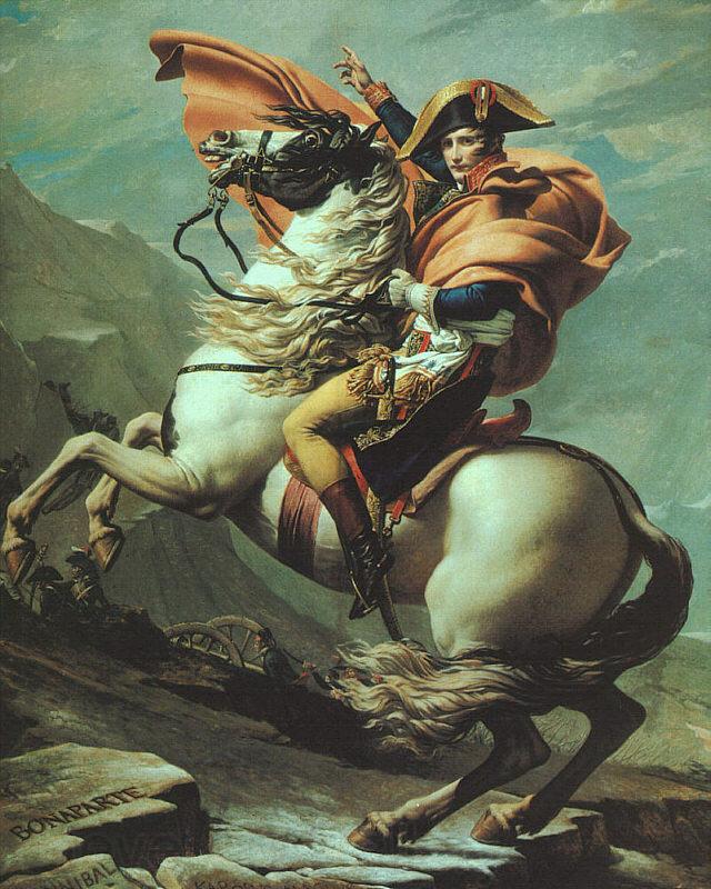 Jacques-Louis  David Napoleon Crossing the Saint Bernard Spain oil painting art